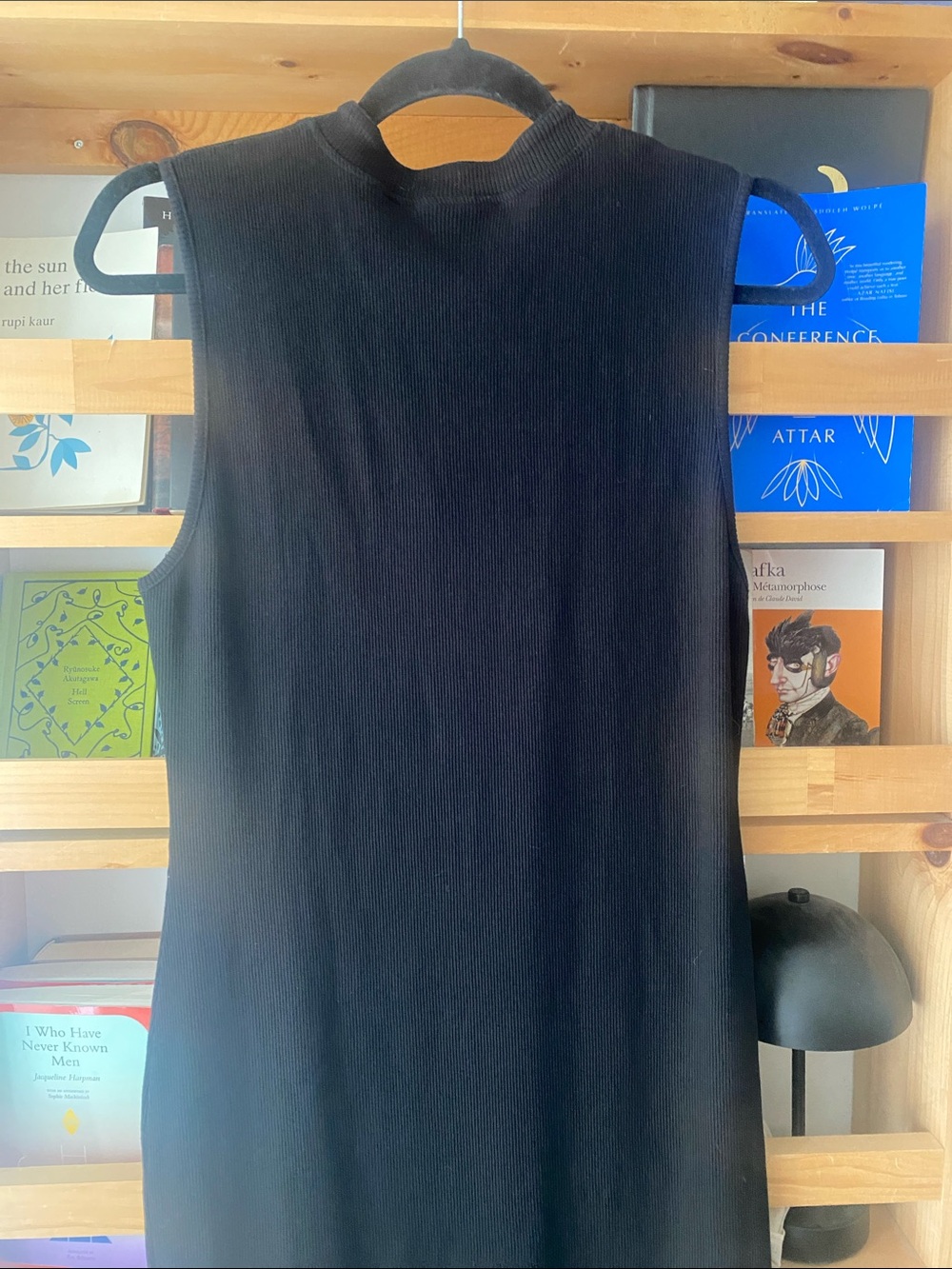 Topshop Black Sleeveless Keyhole Midi Dress - size 10 US - Picture 10 of 11